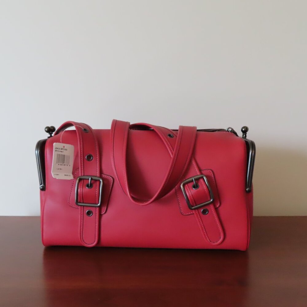 COACH x Keith Haring Mailbox Bag crimson LIMITED Edition Shoulder Bag NWT #28405